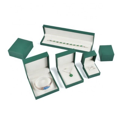 jewellery box custom logo wholesale green paper white velvet jewellery packaging box for jewelry sets